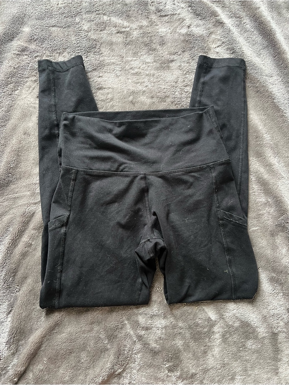 aerie Black High-Waist Leggings with Side Pockets